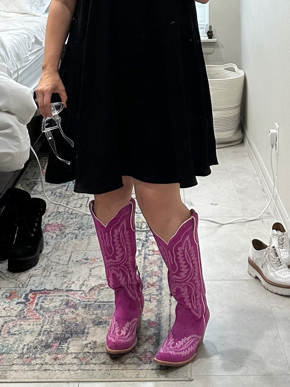 Ariat Casanova Cowboy Western Boot Embroidered Western Boots Pink Magenta 7B - Picture 13 of 13